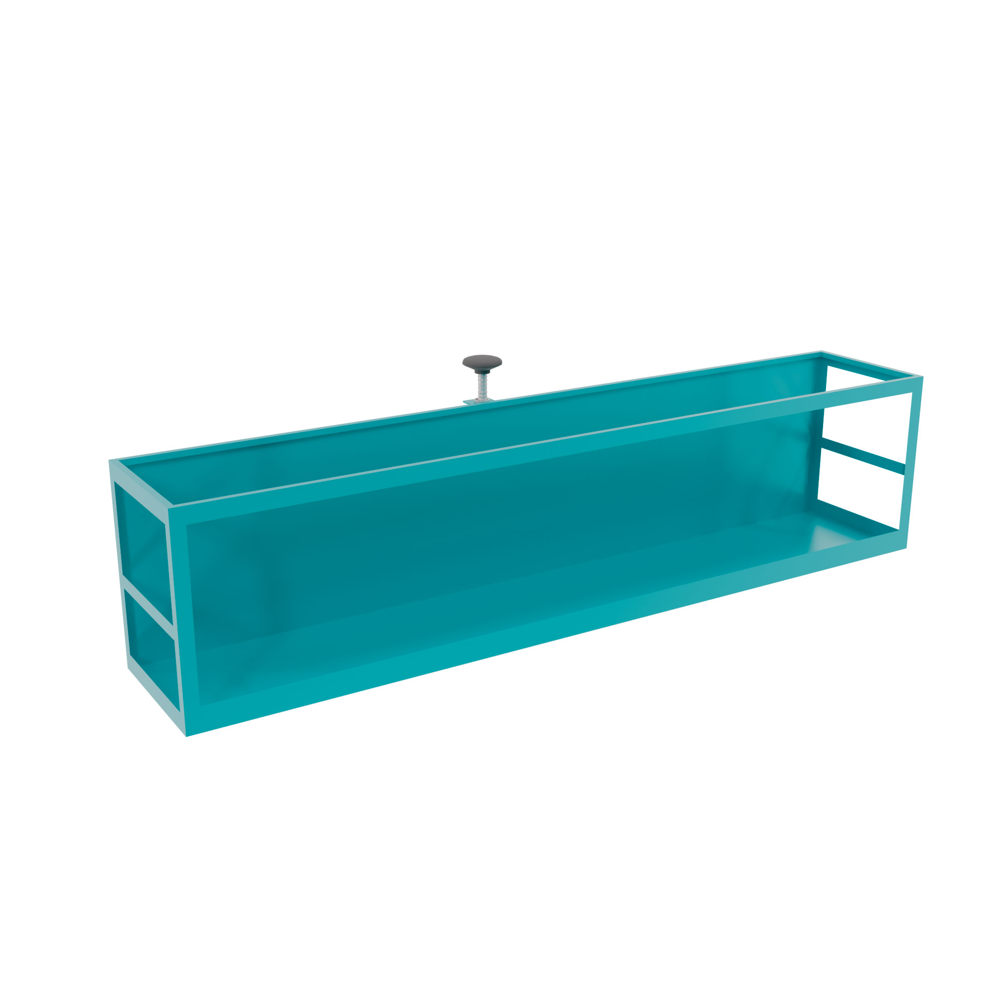 Cleardrop metal shelf display – turquoise bottle holder for beverages by Goldisplay